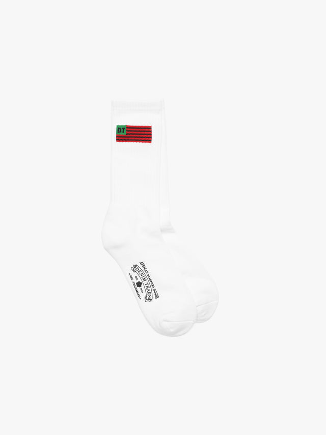 1619 Pan African American Flag 3-Pack Socks White