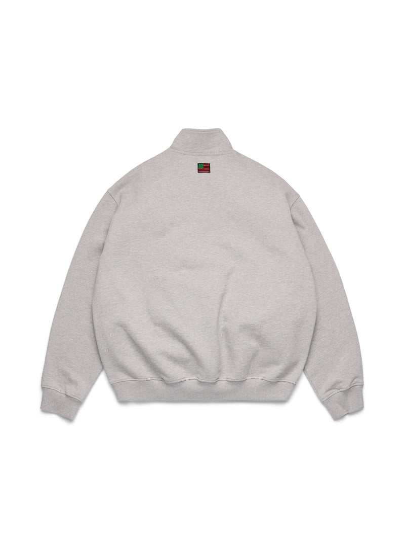André Leon Talley Quarter-Zip Sweatshirt Grey