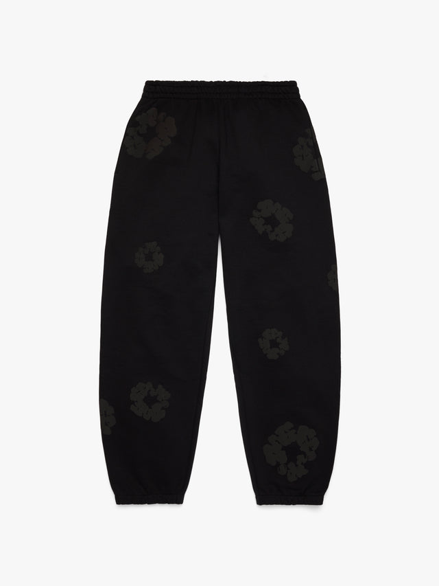 Mono Cotton Wreath Sweatpants Black