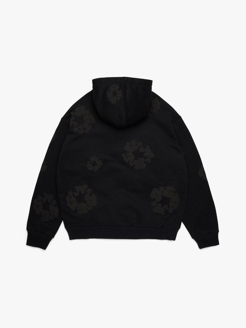Mono Cotton Wreath Hoodie Black