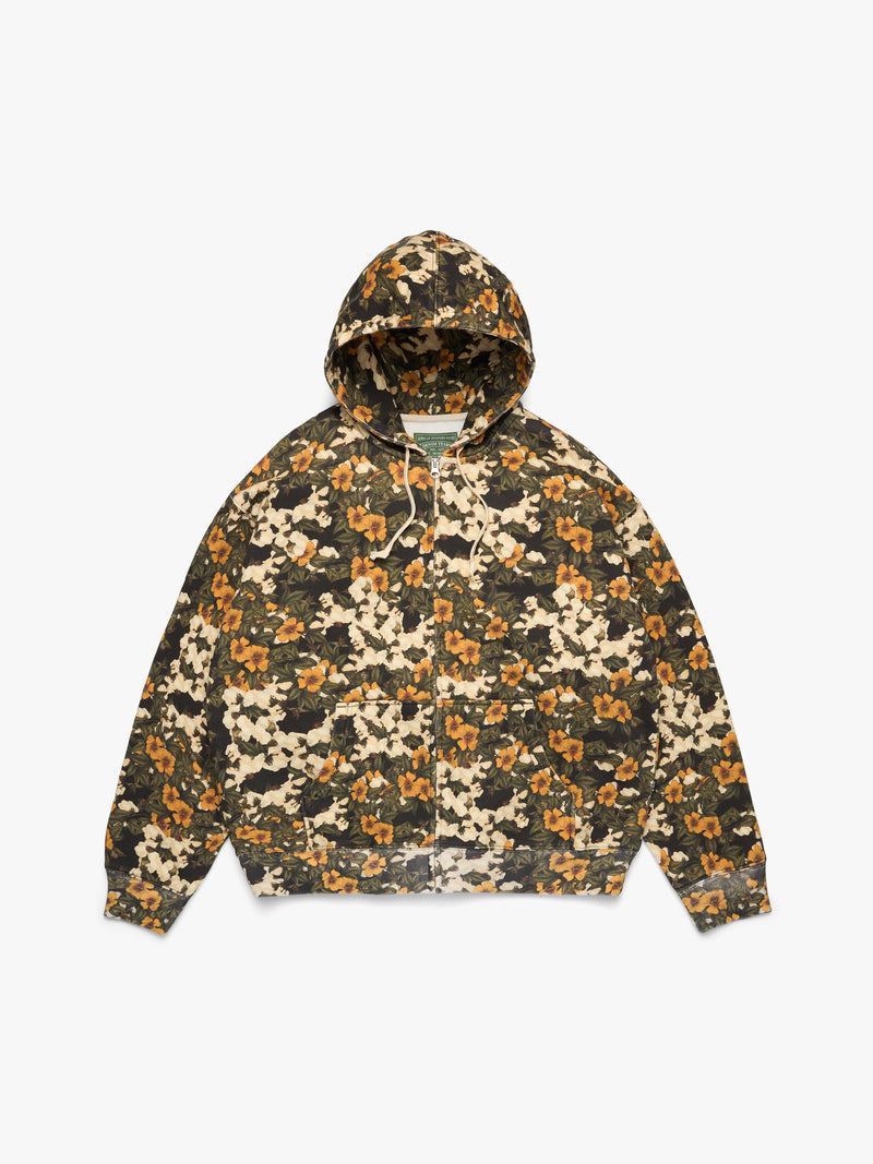 Libertas Floral Print Zip Hoodie