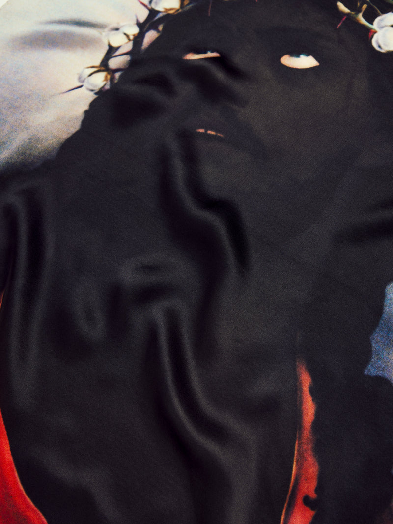 Black Jesus Silk Bandana