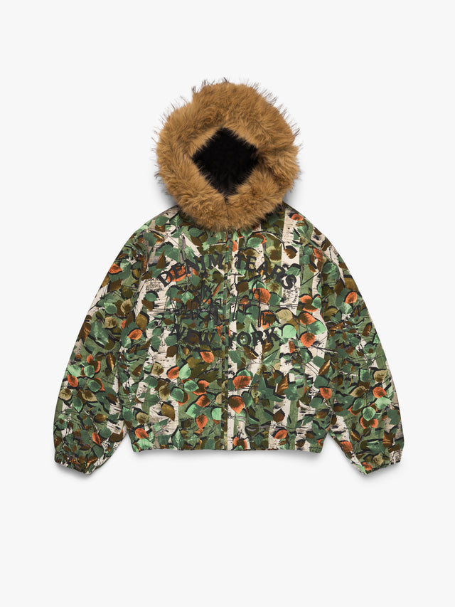 Birch Camo Hooded Work Jacket Green Camo