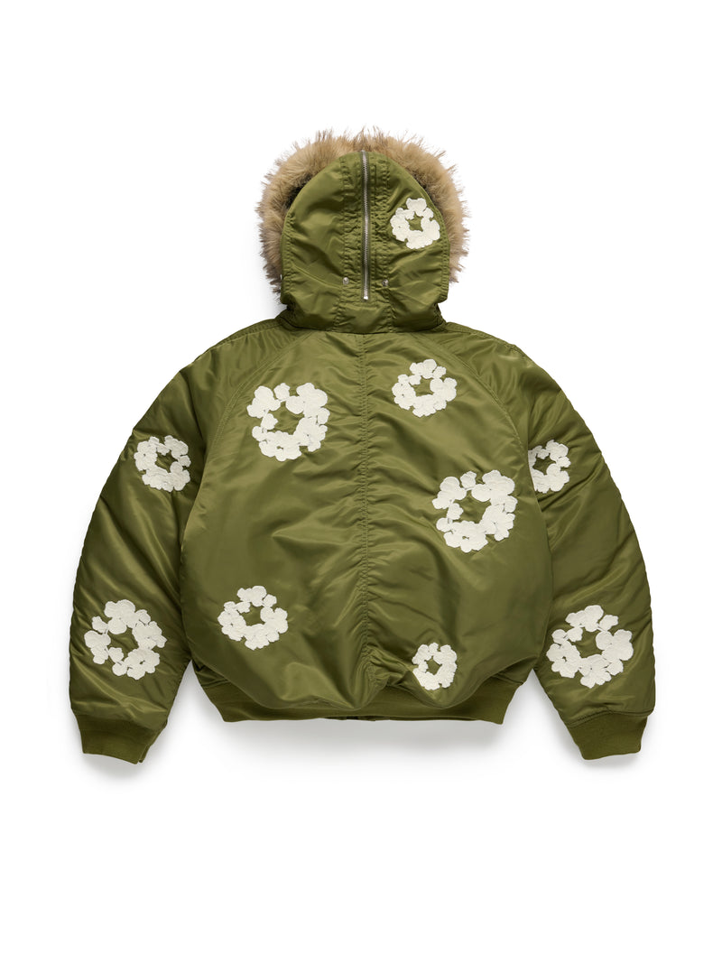 Cotton Wreath Chainstitch N-2B Flight Jacket Military Green