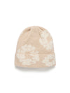 Cotton Wreath Alpaca Wool Knit Beanie Beige