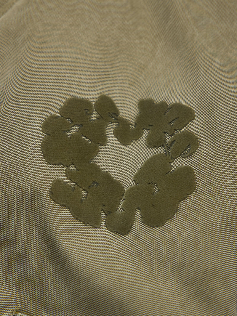 Cotton Wreath Flocked Zip Jacket