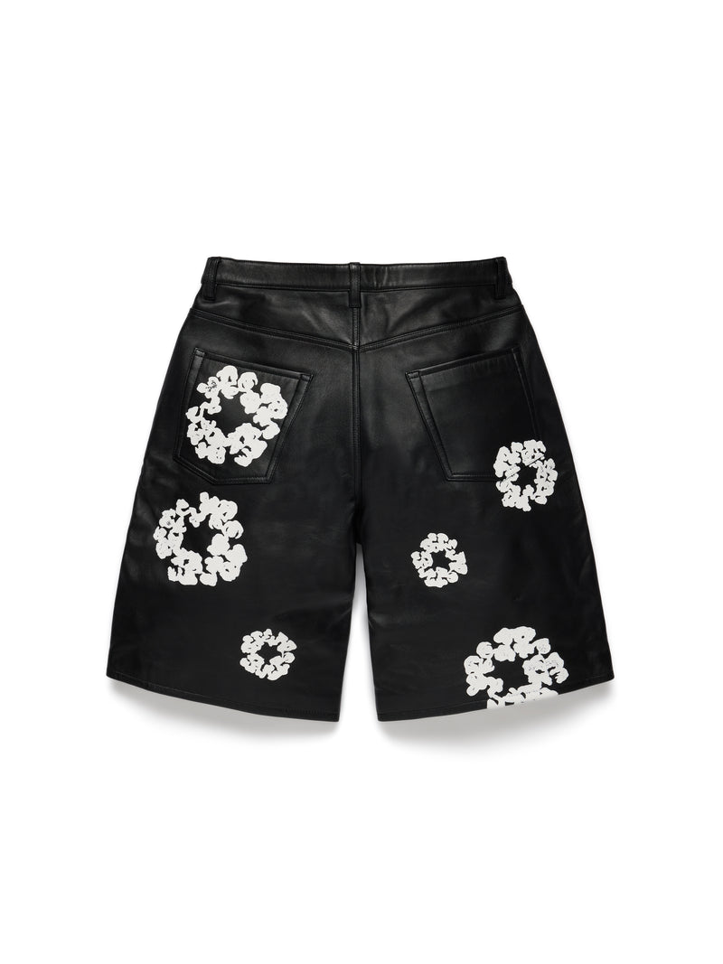 Cotton Wreath Leather Short