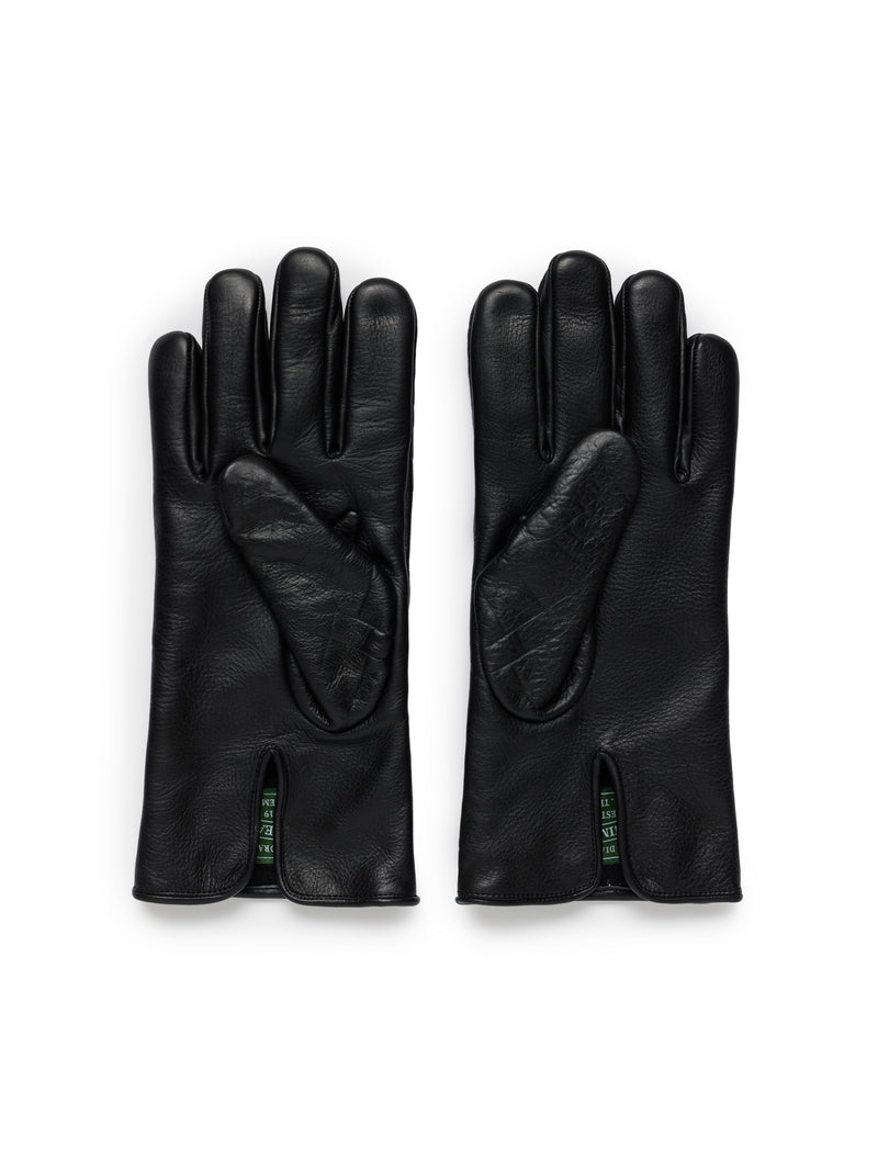 André Leon Talley Croc Embossed Leather Gloves