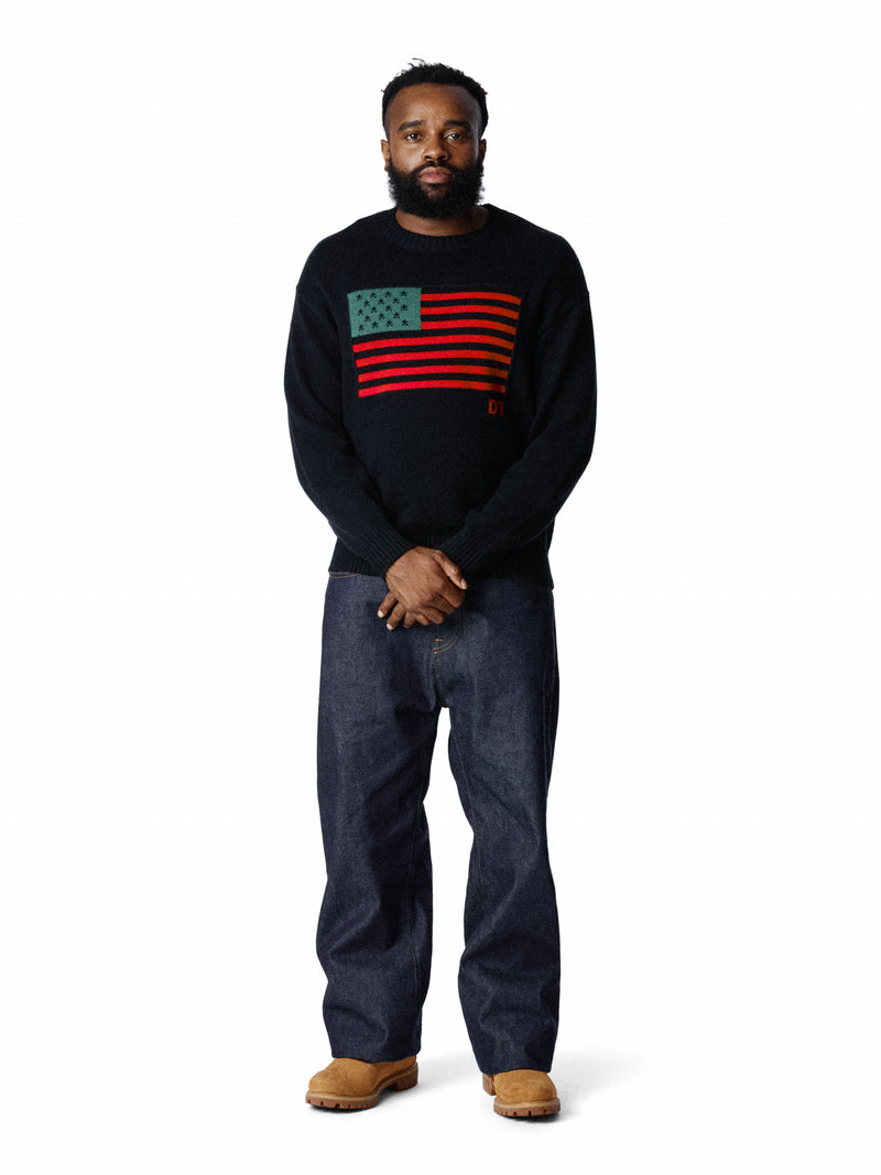 Pan-African American Sweater Black