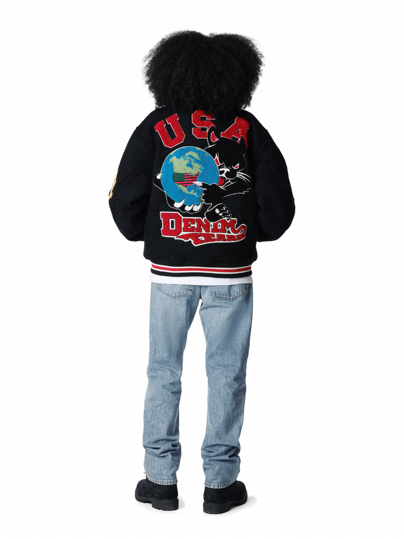 Bobby Huey Reversible Varsity Jacket Black