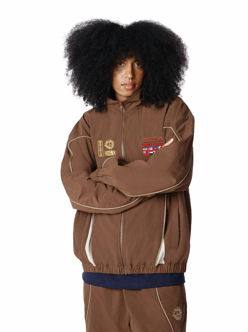 Diaspora Flag Track Jacket Brown