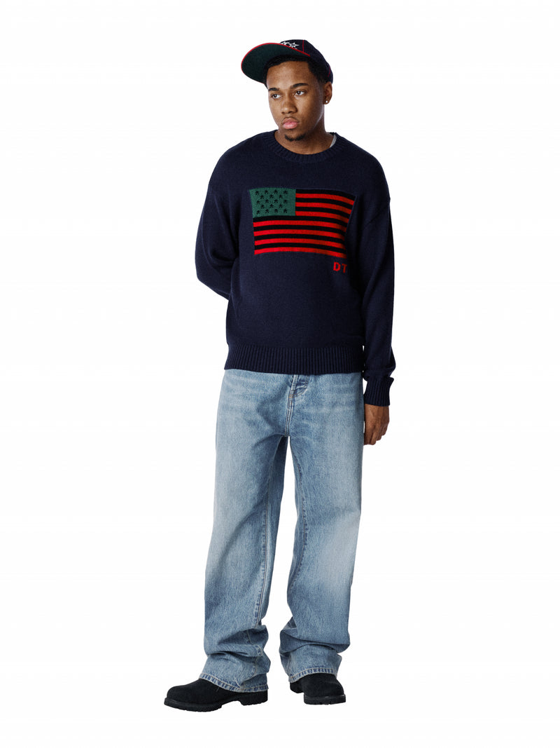 Pan-African American Sweater Navy