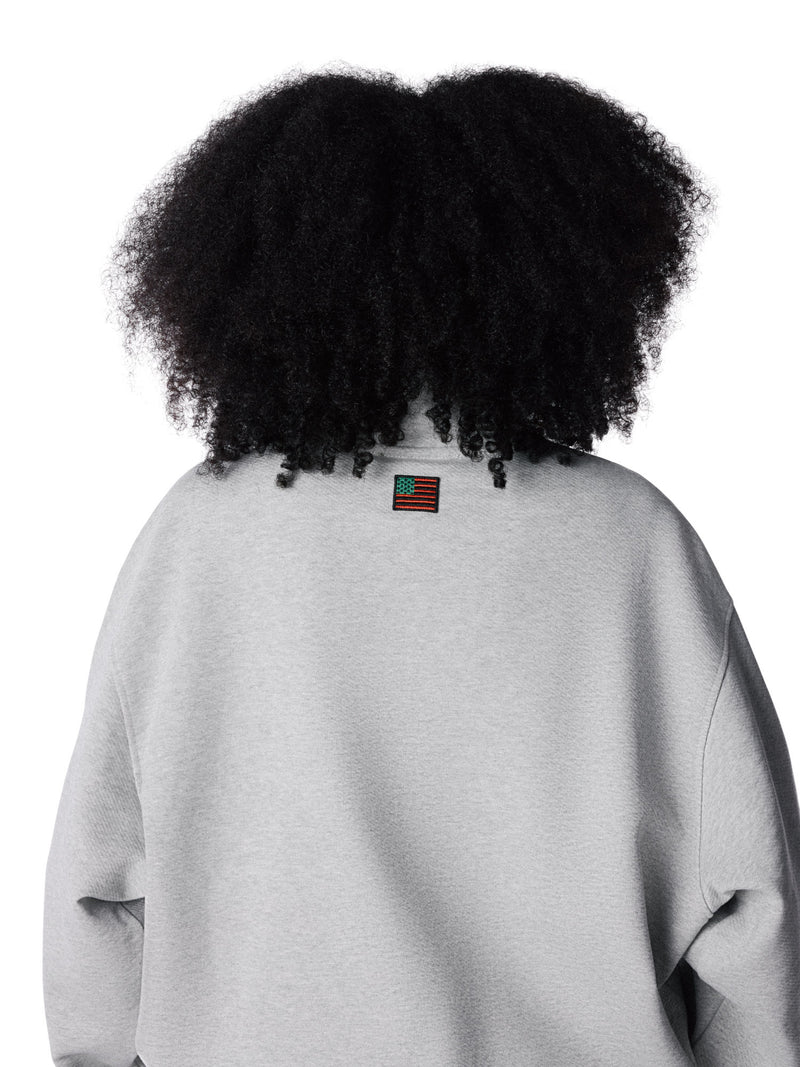 André Leon Talley Quarter-Zip Sweatshirt Grey