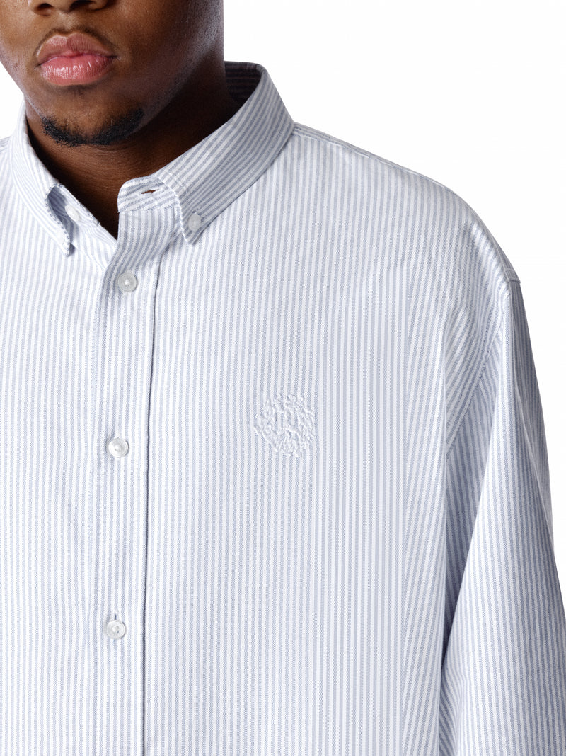 Peace Wreath Oxford Shirt Blue