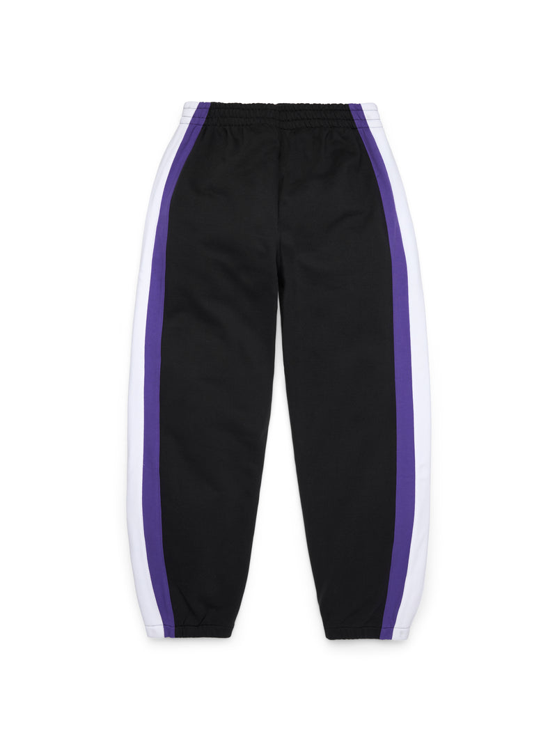 DT Stripe Open Hem Sweatpant Black