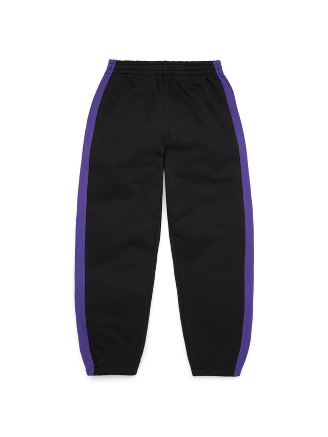 DT Stripe Open Hem Sweatpant Black