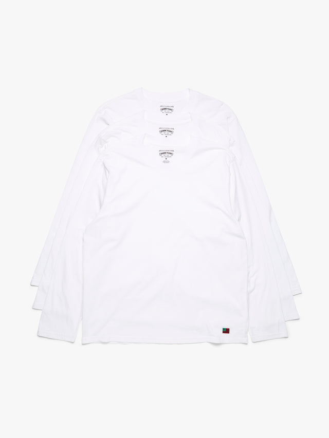 DT Flag 3-Pack Long Sleeve Tee White