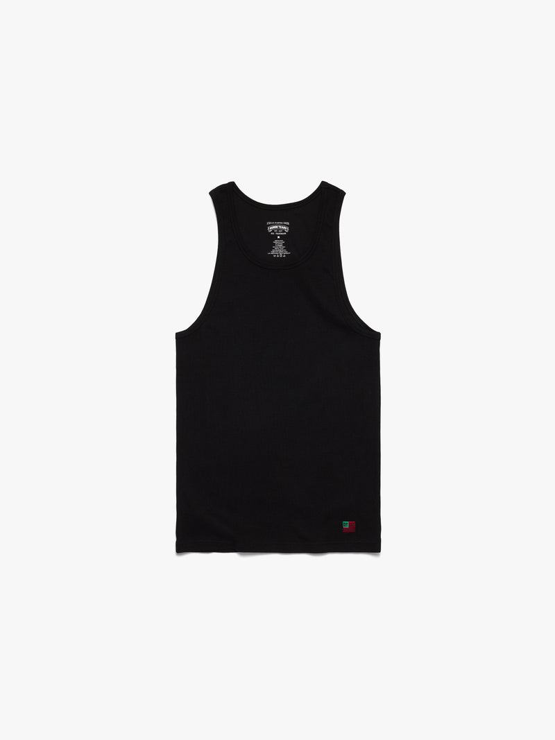 DT Flag 3-Pack Ribbed Tank Black