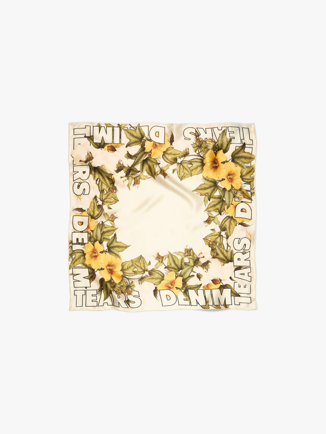 Floral Silk Bandana Cream