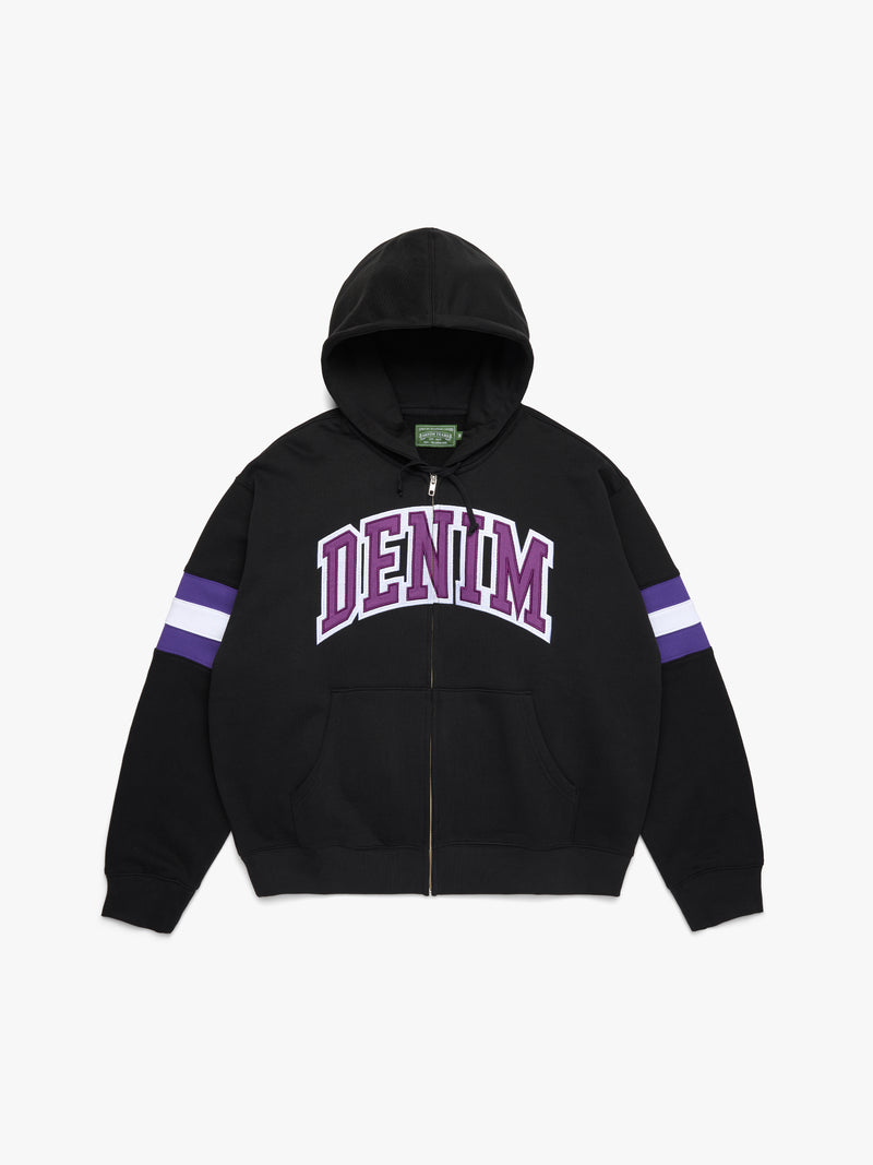 DT Stripe Zip Hoodie Black