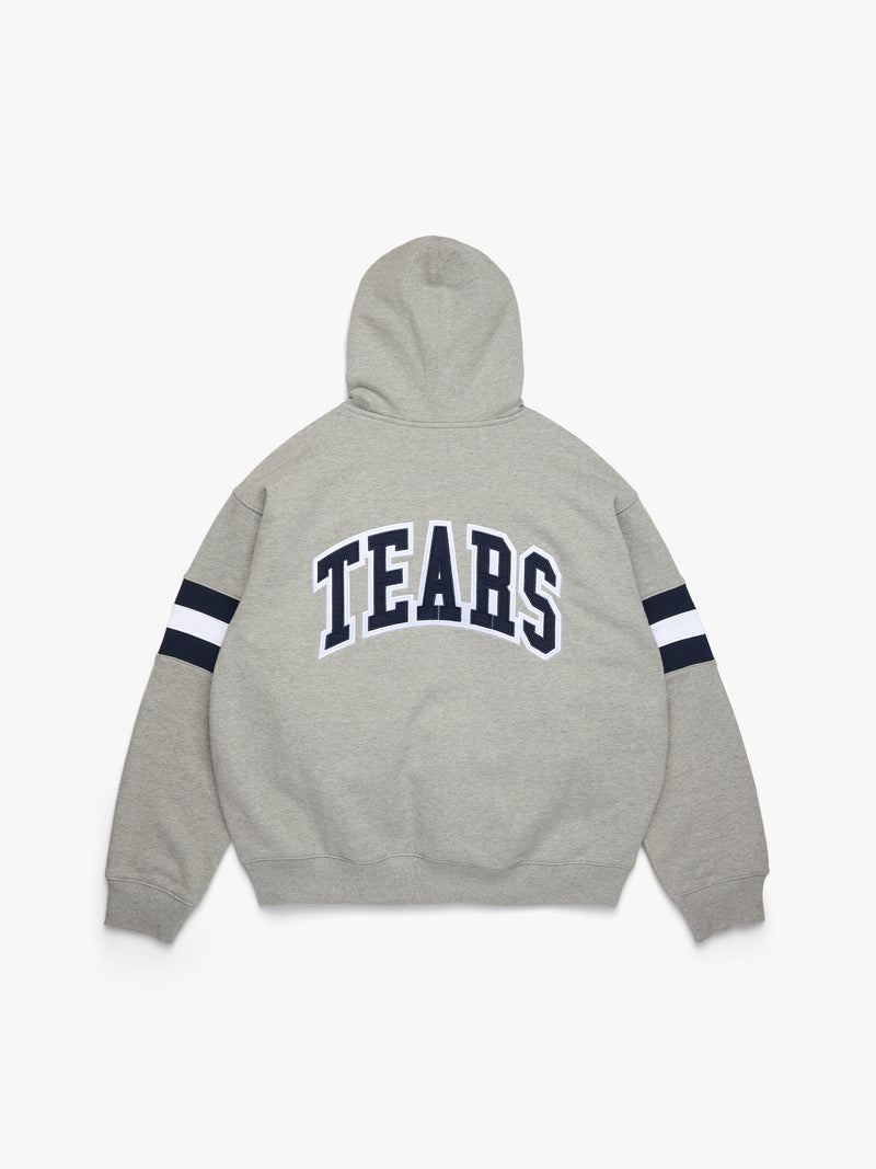 DT Stripe Zip Hoodie Grey