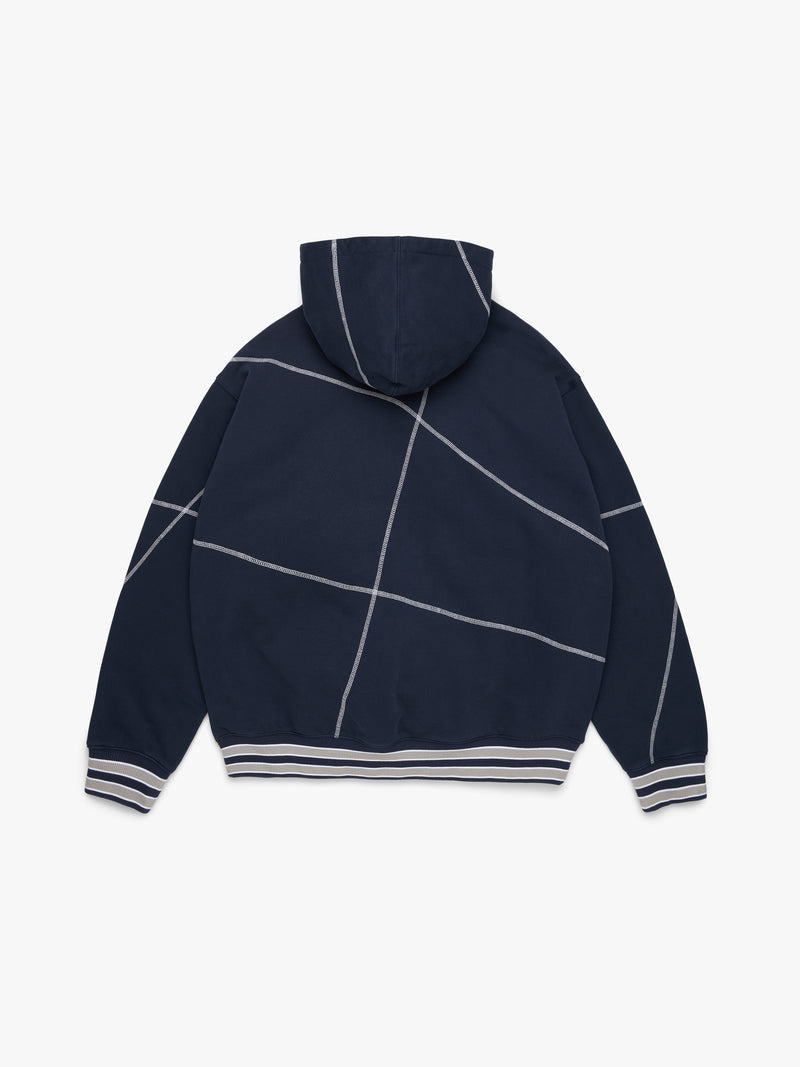 DT Virginia Overlock Stitch Hoodie Navy