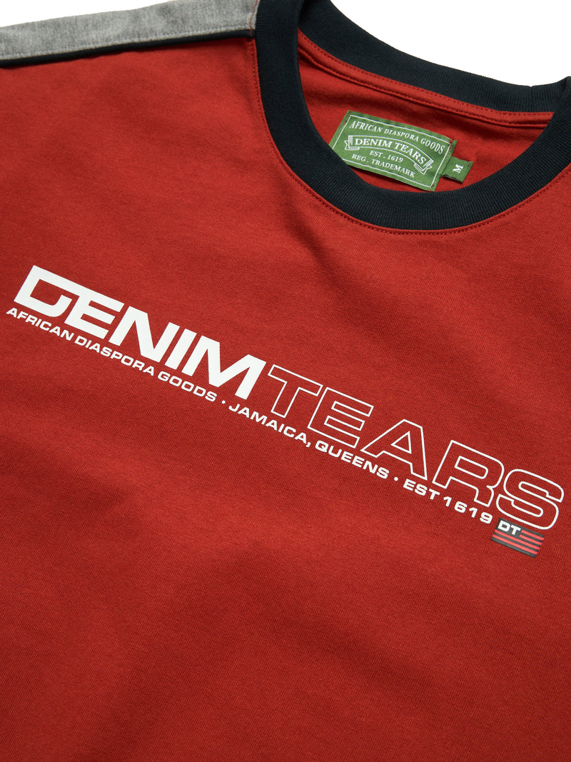 Paneled Tee Red