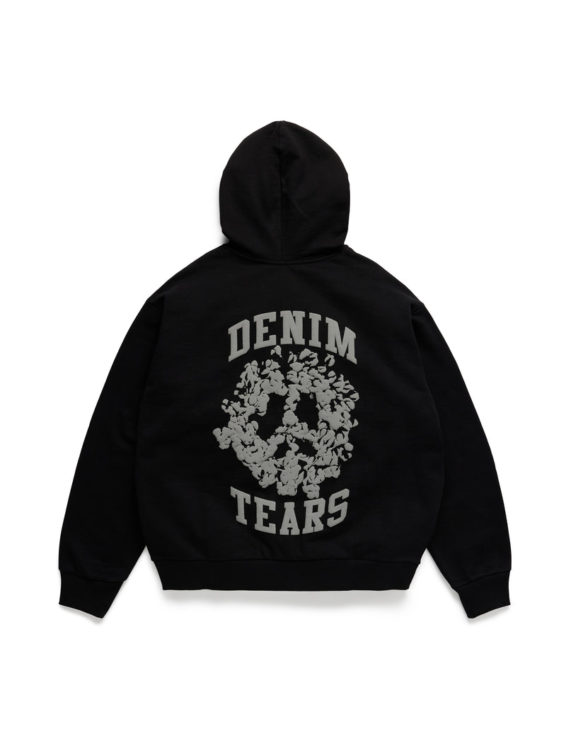 Denim U Zip Hoodie Black