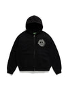 Denim U Zip Hoodie Black