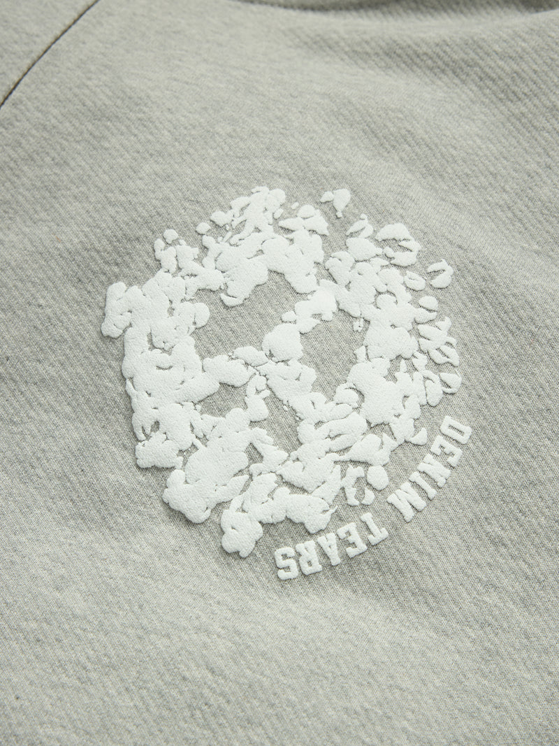 Denim U Zip Hoodie Grey
