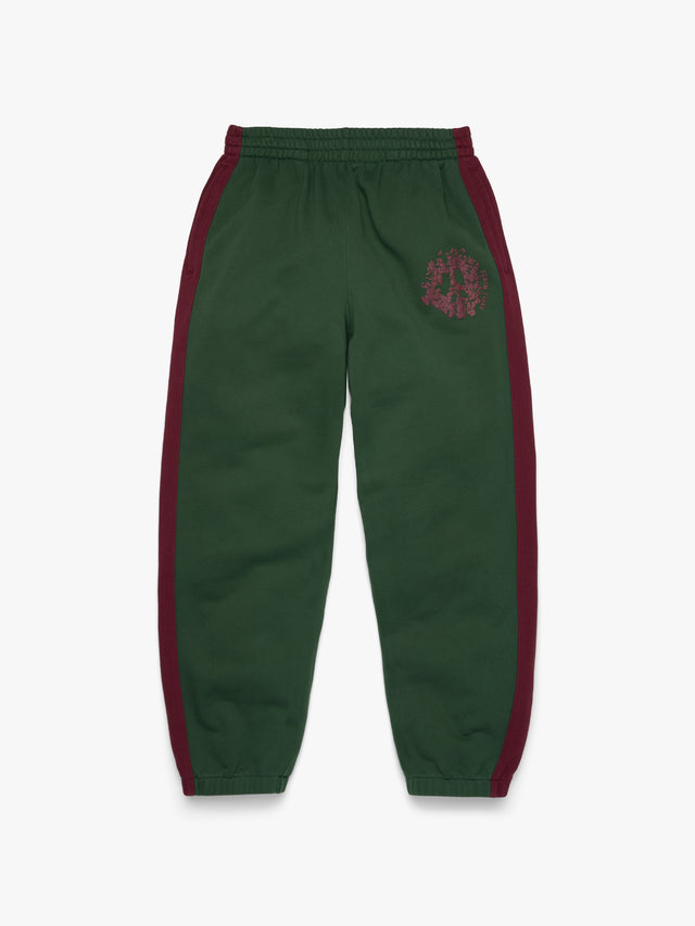 Denim U Paneled Sweatpant Green