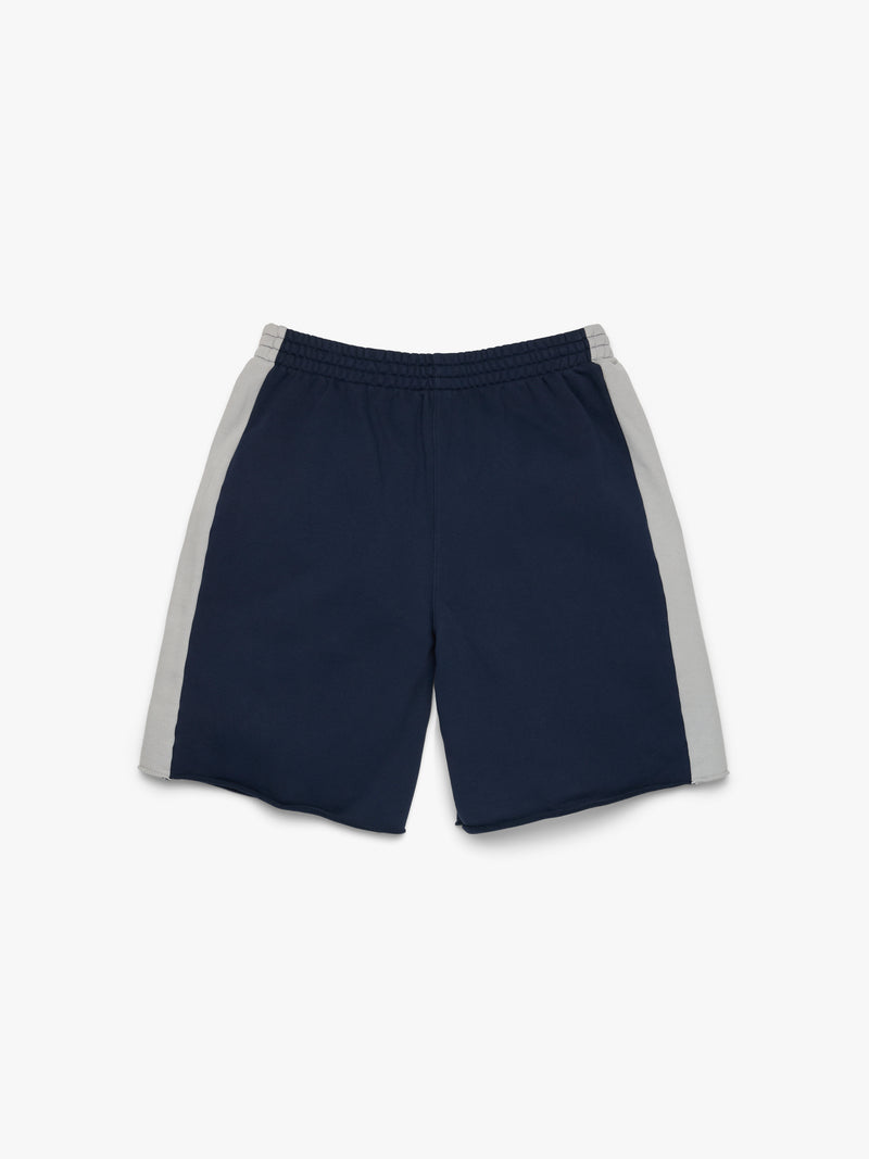 Denim U Paneled Sweatshort Navy
