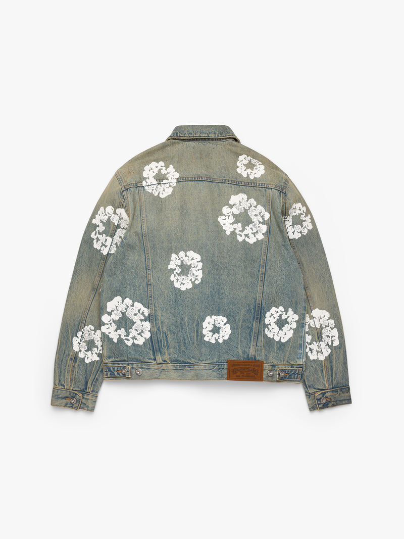 Cotton Wreath Denim Jacket Dirty Wash