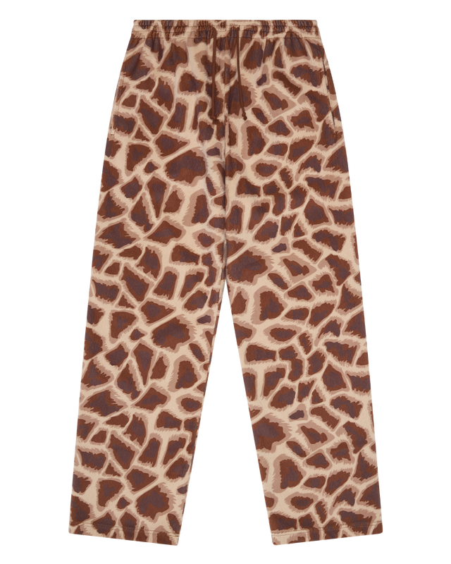 Faux Fur Giraffe Print Sweatpant