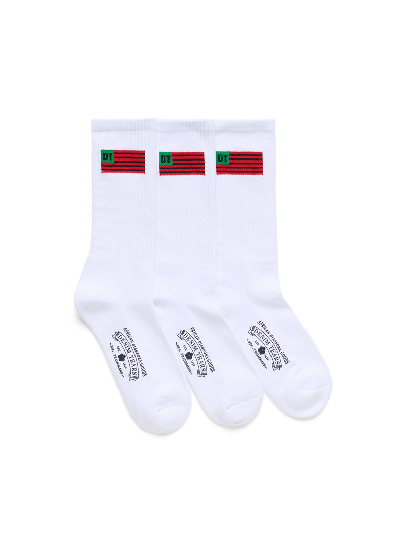 Flag Socks 3-Pack White