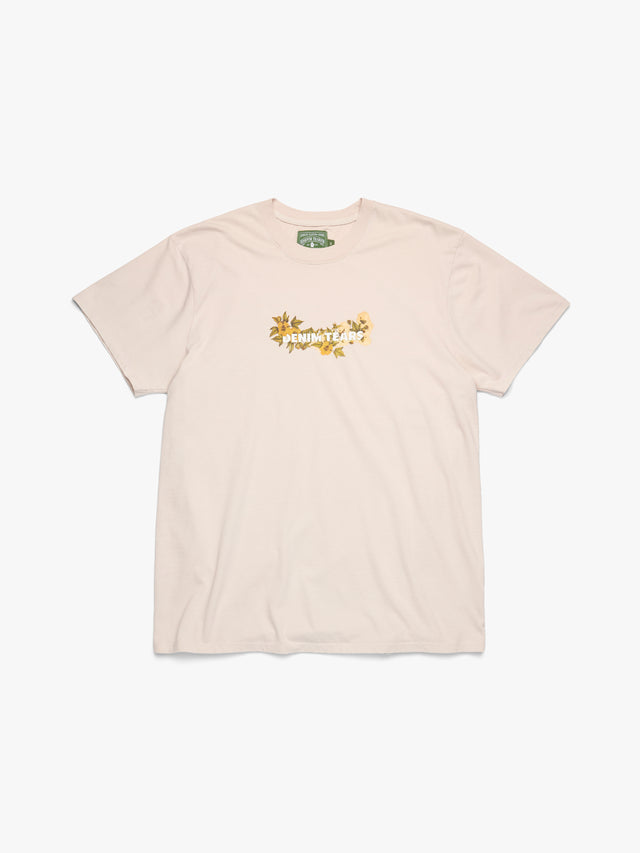 Cotton Floral Logo Tan