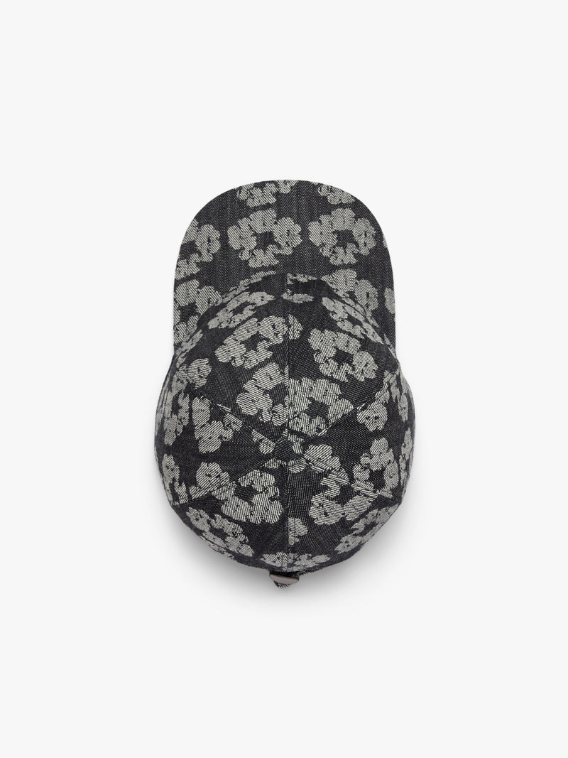 Jacquard Wreath Denim Cap Washed Black