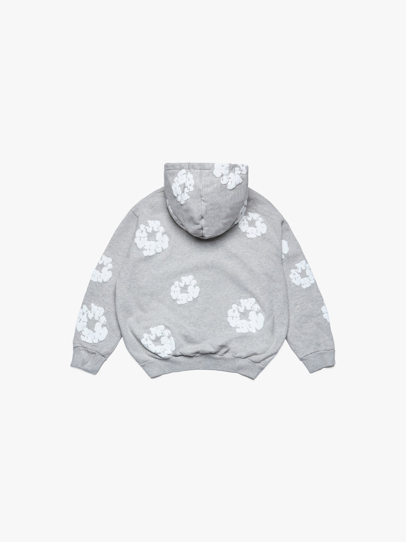 Kids Cotton Wreath Zip Hoodie Grey