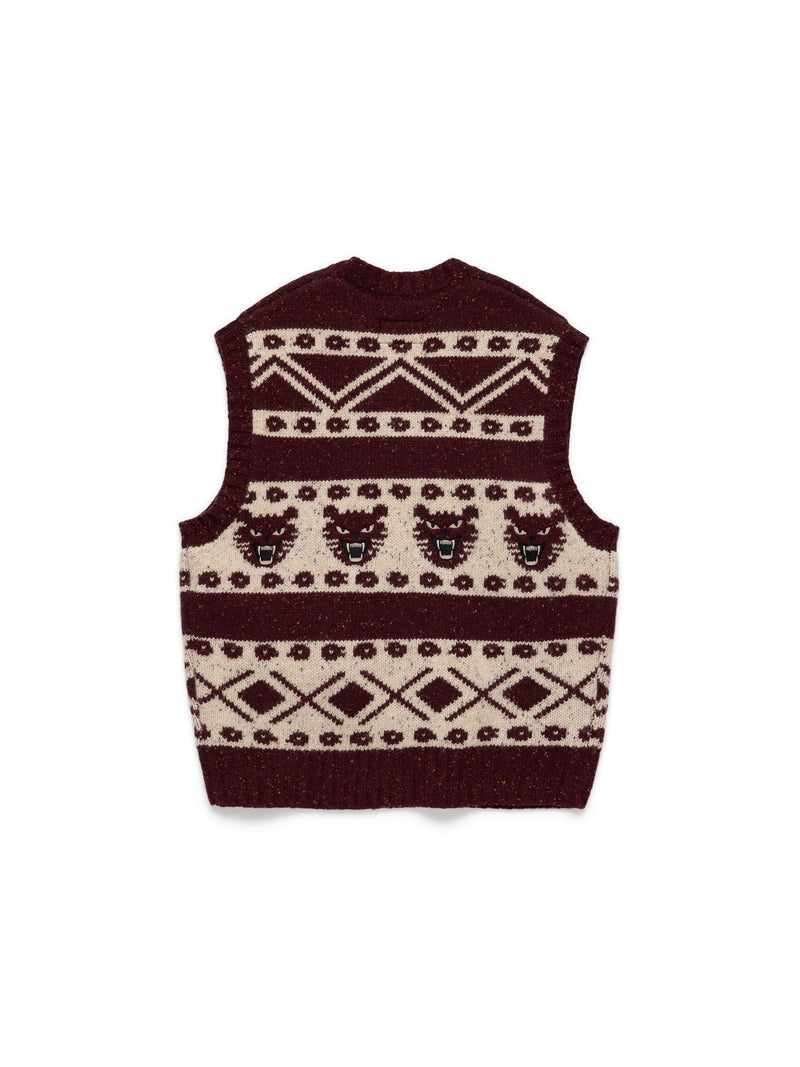 Panther Knit Sweater Vest