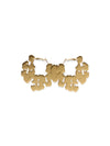 Cotton Wreath Door Knocker Earrings Large