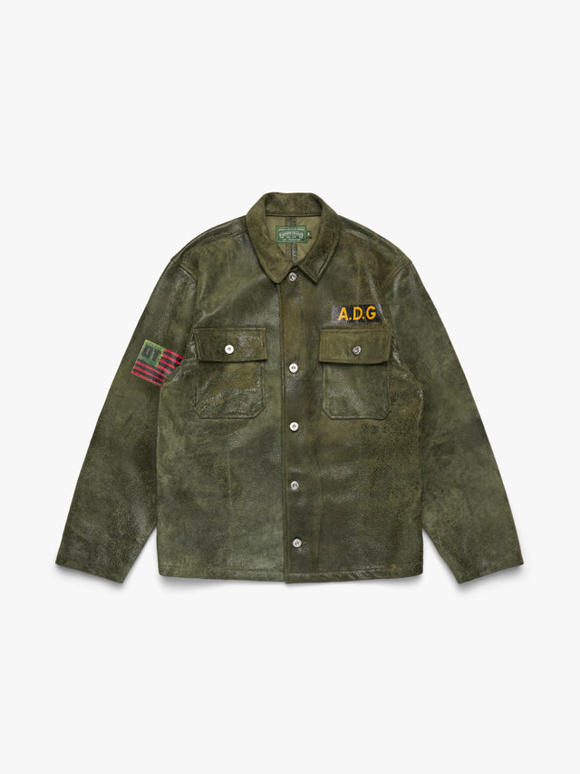 Leather Jungle Shirt Army Green