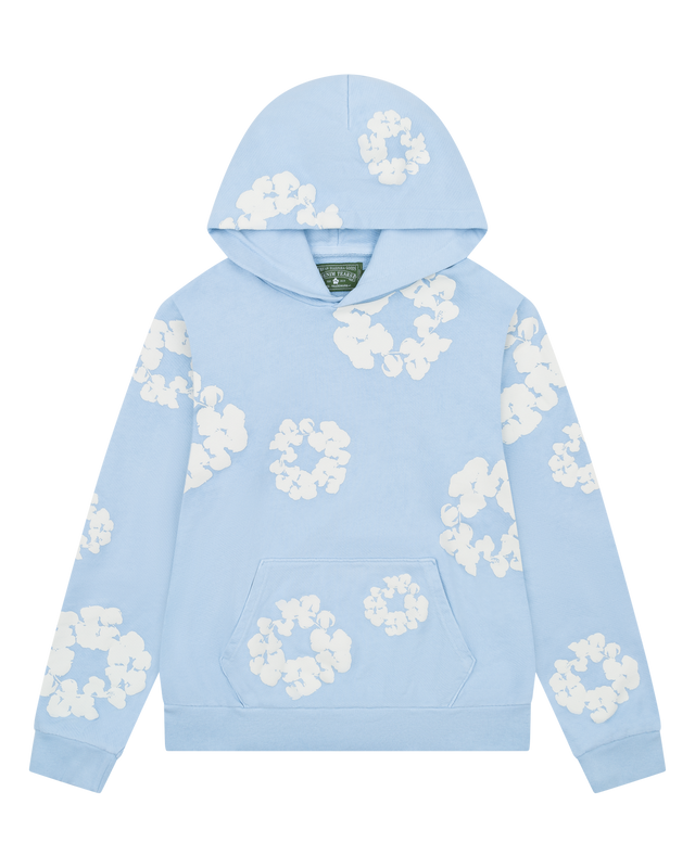 The Cotton Wreath Hoodie Powder Blue