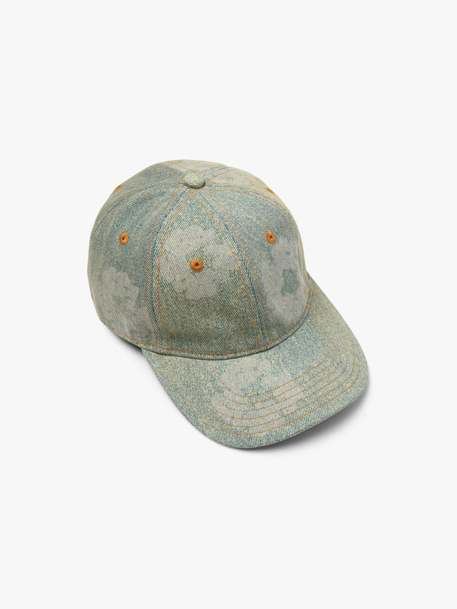 Mono Cotton Wreath Raw Denim Cap Dark Wash
