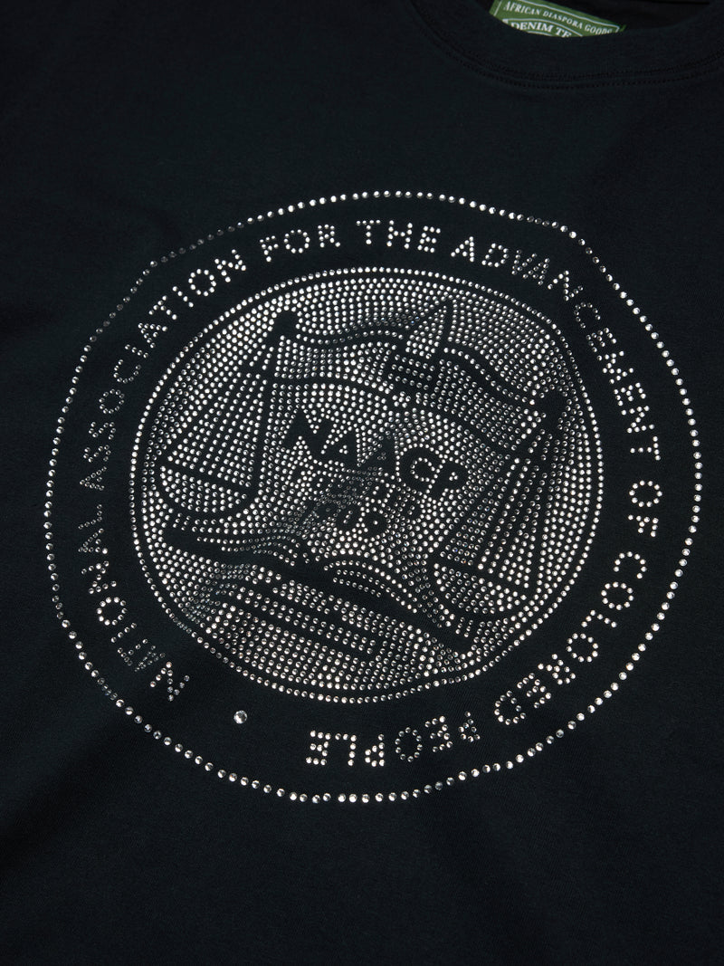 NAACP André Leon Talley Rhinestone Tee Black