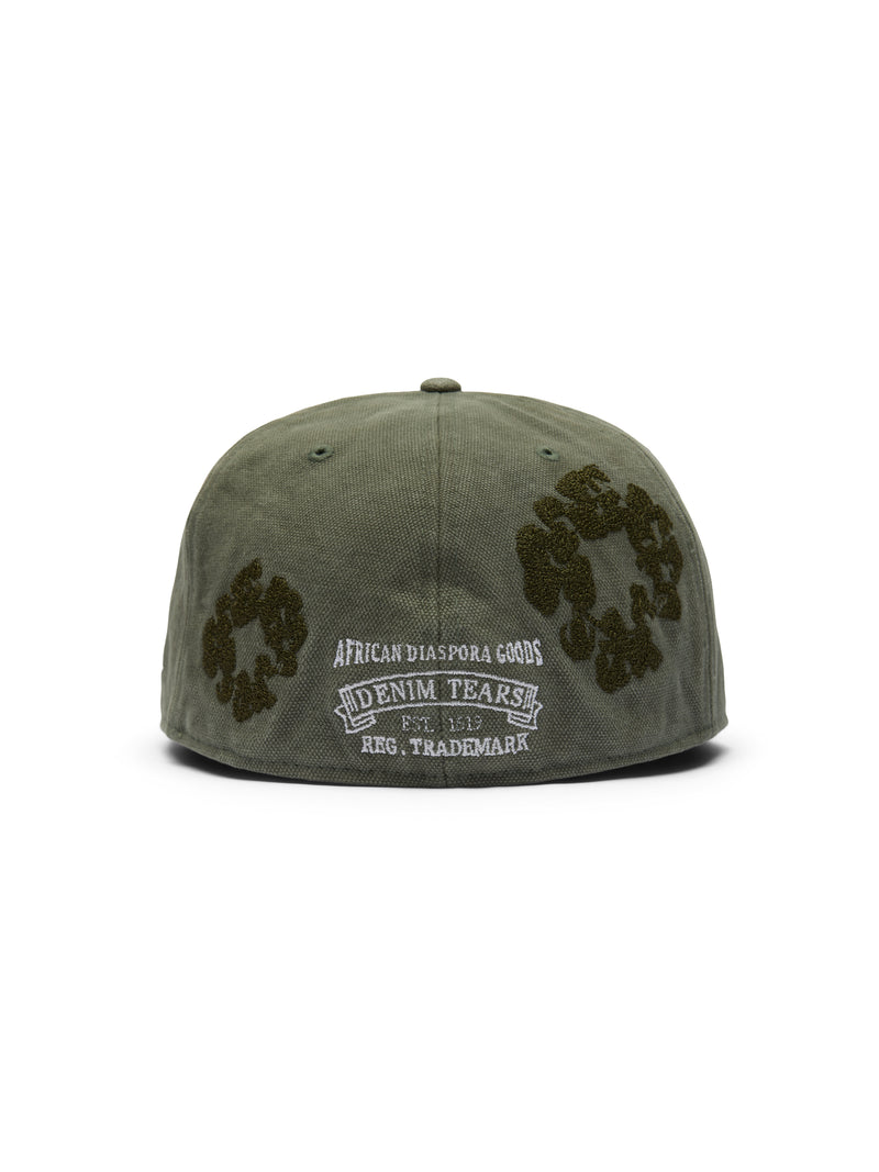 Mono Wreath New Era 59FIFTY Fitted Cap Washed Olive