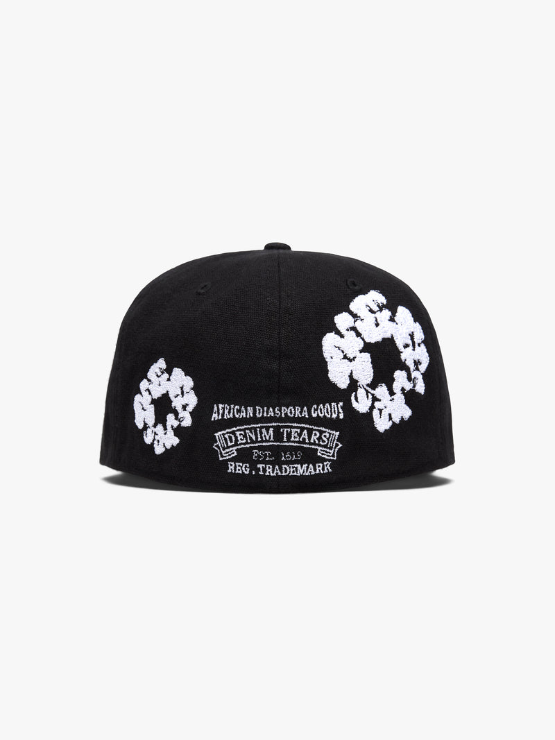 Cotton Wreath New Era 59FIFTY Canvas Fitted Cap Black