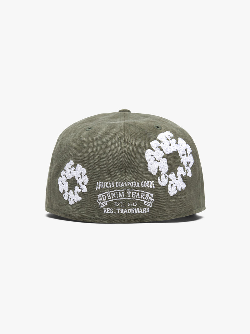 Cotton Wreath New Era 59FIFTY Canvas Fitted Cap Olive