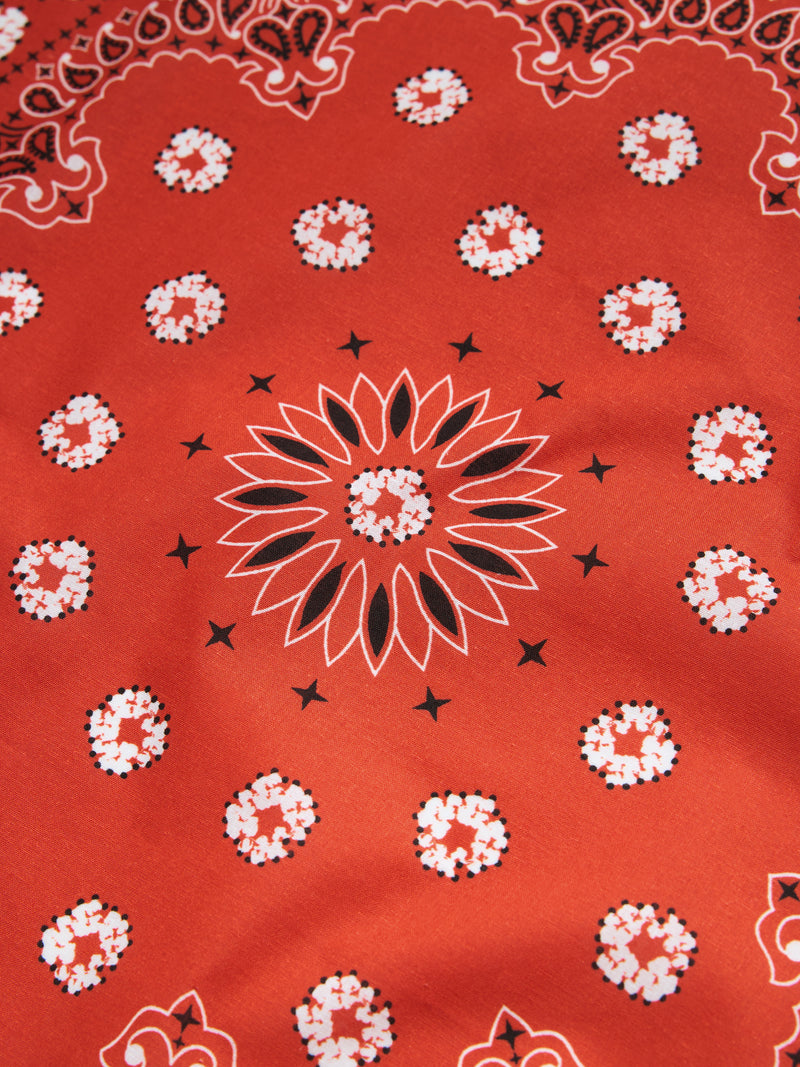 Cotton Wreath Paisley Bandana Orange