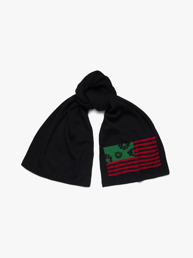 Pan-African Wreath Flag Scarf Black
