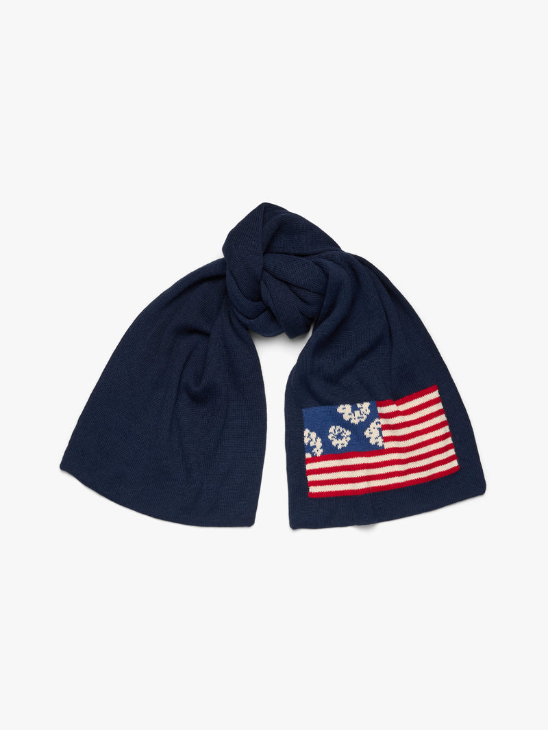 Pan-African Wreath Flag Scarf Navy